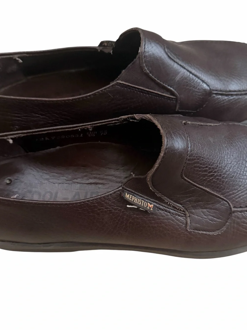 Mephisto Men's Brown Leather Slip-On Loafers